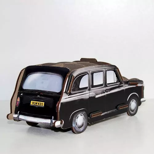 Stiftebox Taxi von hinten